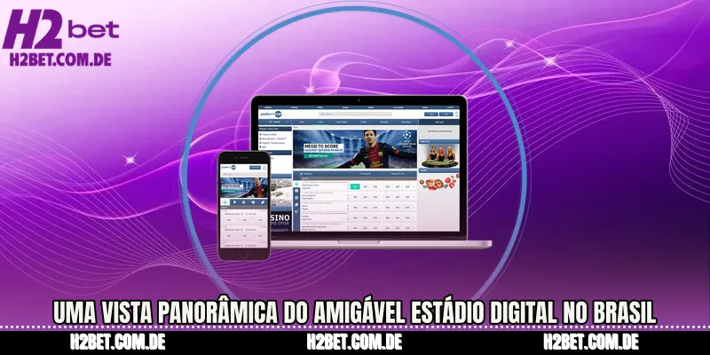 Uma vista panorâmica do amigável estádio digital no Brasil